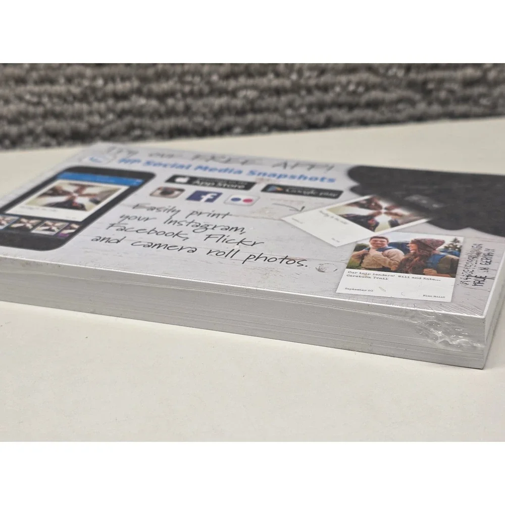 HP Social Media Snapshots 4x5 Sticky Back Photo Paper J2X80-60006‎ New Sealed